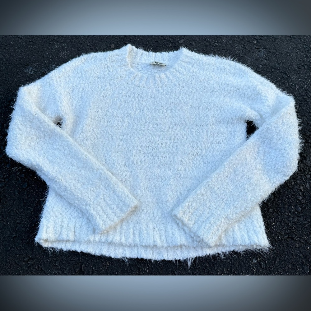 Show Me Your Mumu Women's Varsity‎ Sweater Knit Cream Size Small